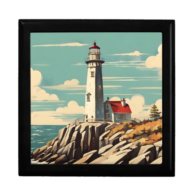 Vintage Poster Lighthouse Gift Box (Front)