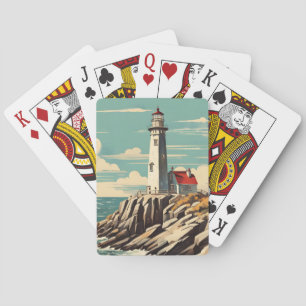 Vintage Poster Lighthouse Poker Cards