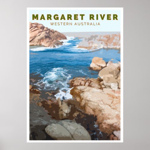 Vintage Poster _ Margaret River Western Australia
