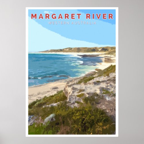 Vintage Poster _ Margaret River Western Australia