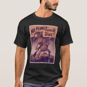 Vintage poster Mr Peanut Goes to War Retro T Shirt