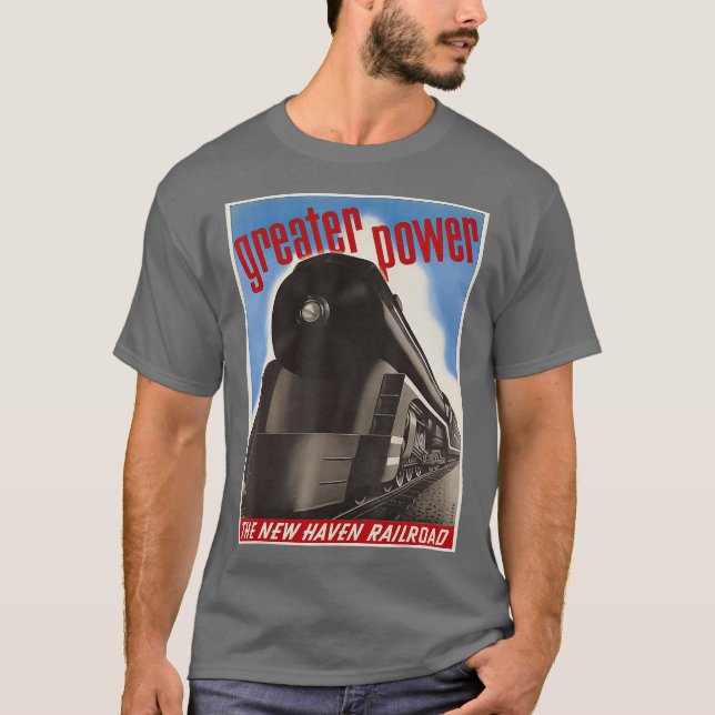 Vintage poster  New Haven Railroad Retro T-Shirt (Front)