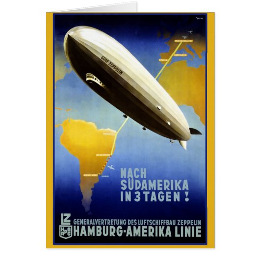 Vintage Poster of a Dirigible (Front)