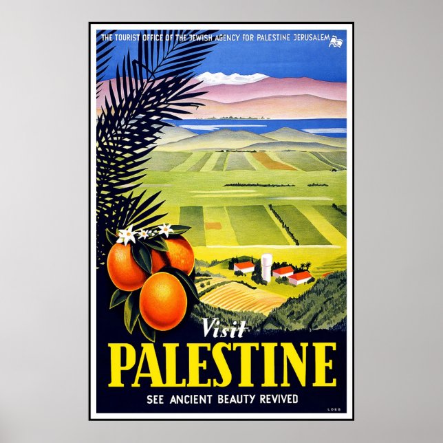 Vintage Poster Palestine Travel (Front)