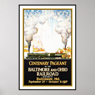 Vintage Poster Print Baltimore Railroad Large