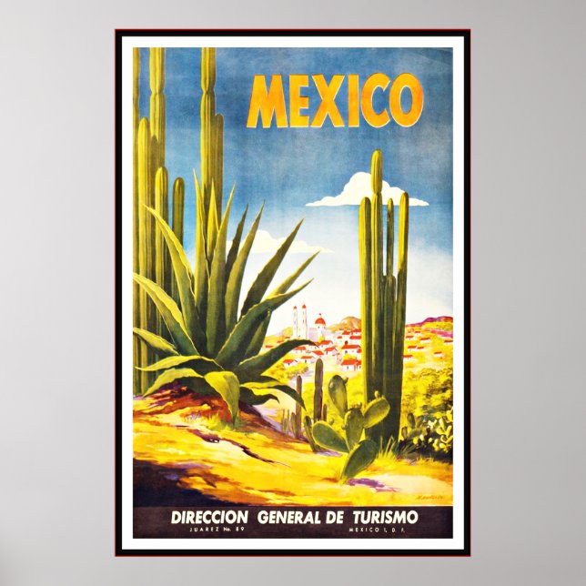 Vintage Poster Print Mexico Large (Front)