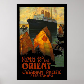 Vintage Poster Print Orient SteamShip