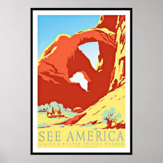 Vintage Poster Print See America United States