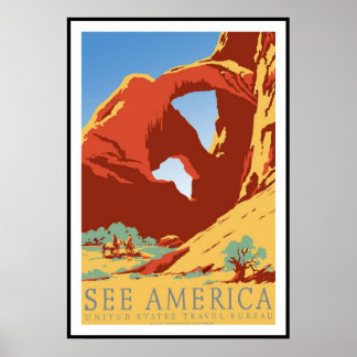 Vintage Poster Print See America United States