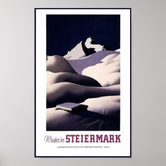 Vintage Poster Print Styria Travel