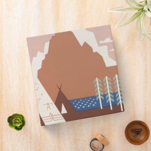 Vintage Poster Promoting Travel To Montana. 2 3 Ring Binder