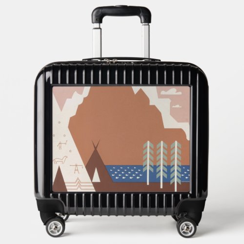 Vintage Poster Promoting Travel To Montana 2 Luggage
