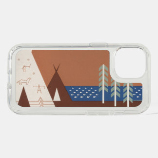 Vintage Poster Promoting Travel To Montana. 2 iPhone 15 Case