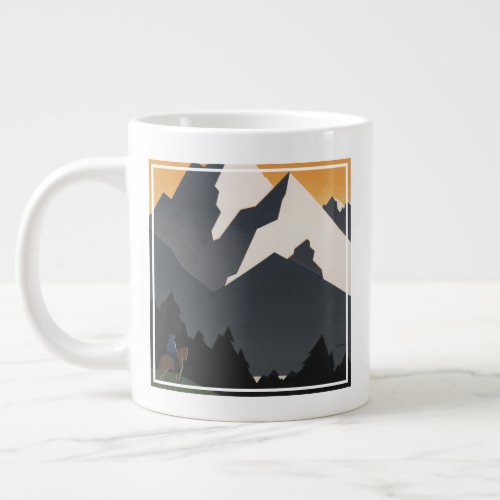 Vintage Poster Promoting Travel To Montana Giant Coffee Mug