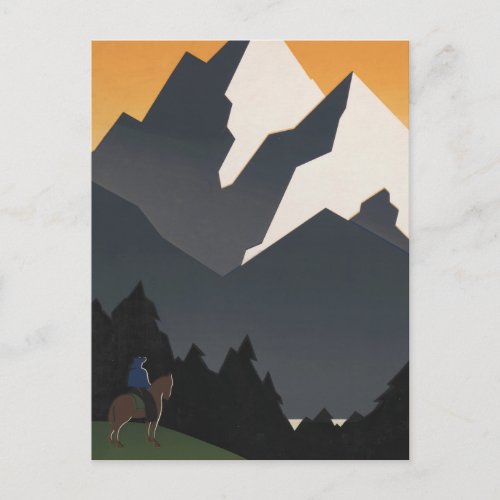 Vintage Poster Promoting Travel To Montana Postcard