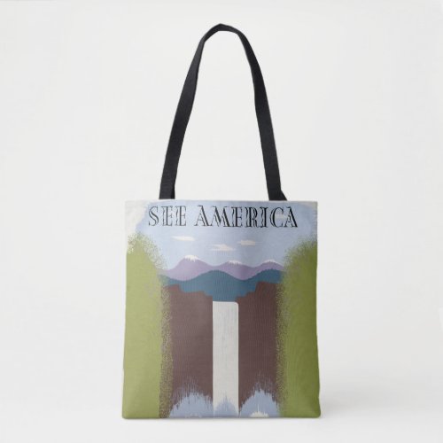 Vintage Poster Promoting Travel To National Parks Tote Bag