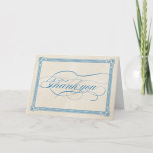 Vintage Poster Red, White & Blue Thank You Card