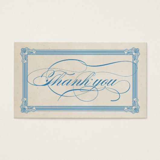 Vintage Poster Red, White & Blue Thank You Card (Front)