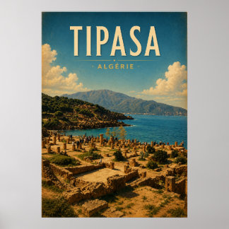 Vintage Poster Roman Ruins of Tipasa