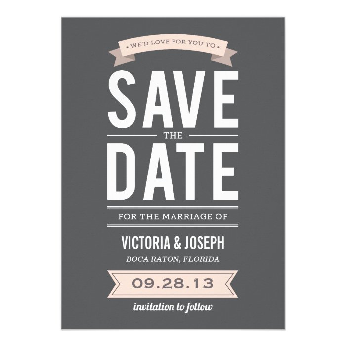 VINTAGE POSTER  SAVE THE DATE ANNOUNCEMENT