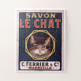 "Vintage poster Savon Le Chat" Jigsaw Puzzle