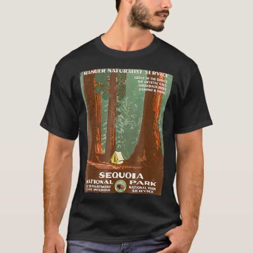 Vintage Poster Shirt_Sequoia National Park  T_Shirt