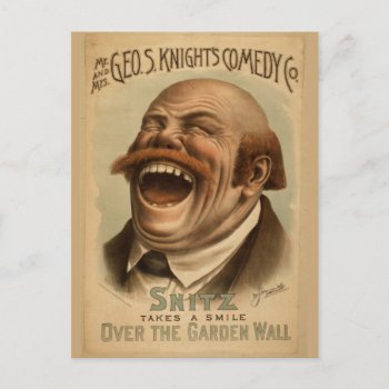 Vintage Poster: Snitz Over The Garden Wall Postcard by OutFrontProductions at Zazzle