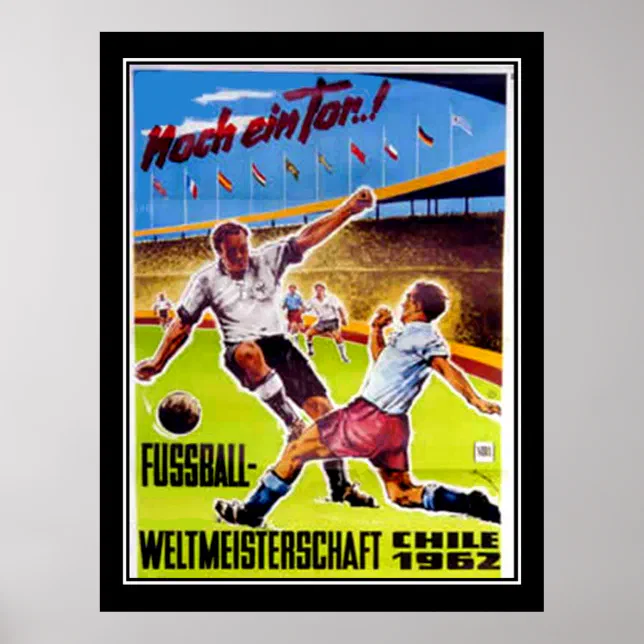 Vintage poster Soccer retro | Zazzle