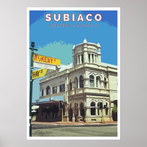Vintage Poster _ Subiaco Perth Western Australia