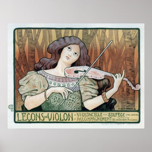 Vintage Poster  Violin Lessons
