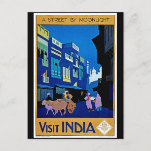 Vintage poster, Visit India, Postcard