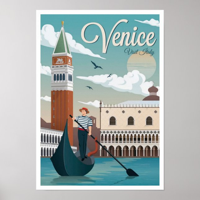Vintage Poster - Visit Venice Italy (Front)