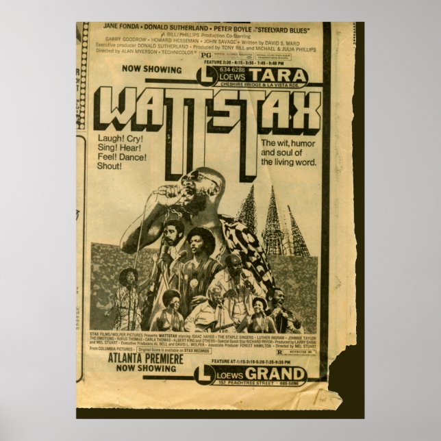 Vintage Poster Wattstax Movie Premiere 1973 (Front)