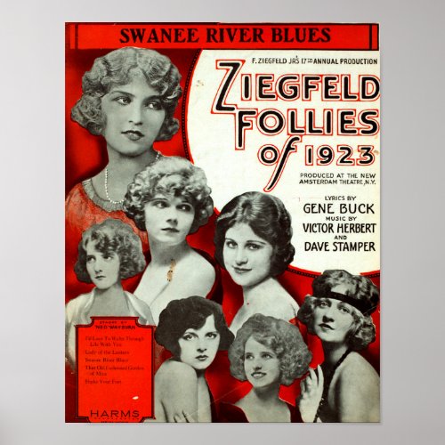 Vintage Poster Ziegfeld Follies of 1923 Poster