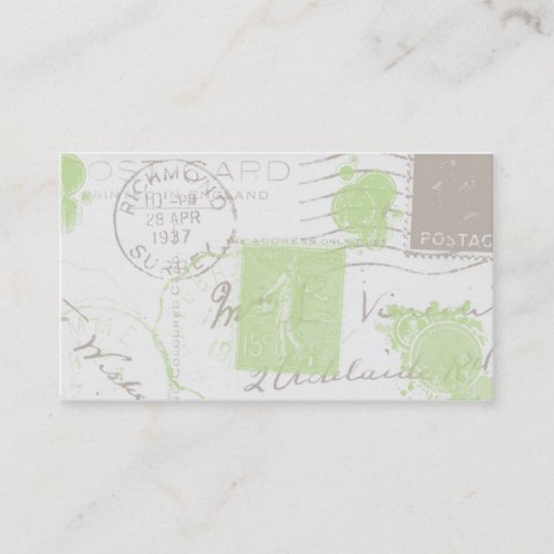 Vintage Postmarks II Business Profile Cards Business Card Templates