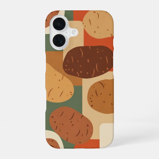 Vintage Potato Pattern iPhone Case (Back)
