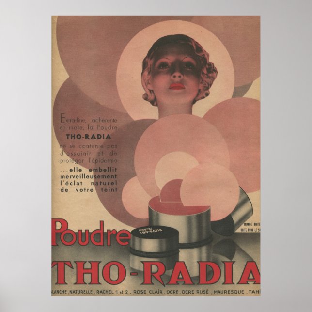 vintage Poudre Tho Radia Poster (Front)
