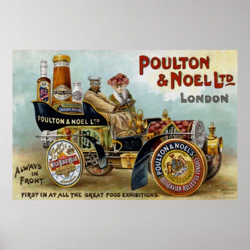 Vintage Poulton  Noel Advertisement Poster