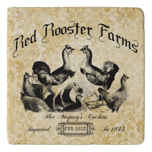 Vintage Poultry Farm Advertisement  Trivet