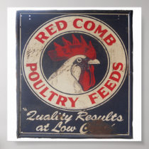Vintage Poultry Feeds Sign