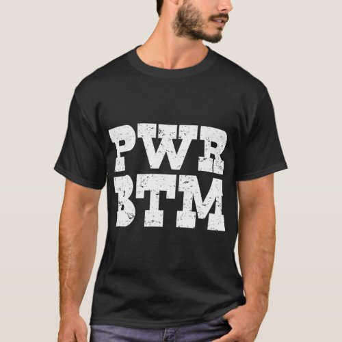 Vintage Power Bottom  wink Gay Bear PWR BM Pride T_Shirt