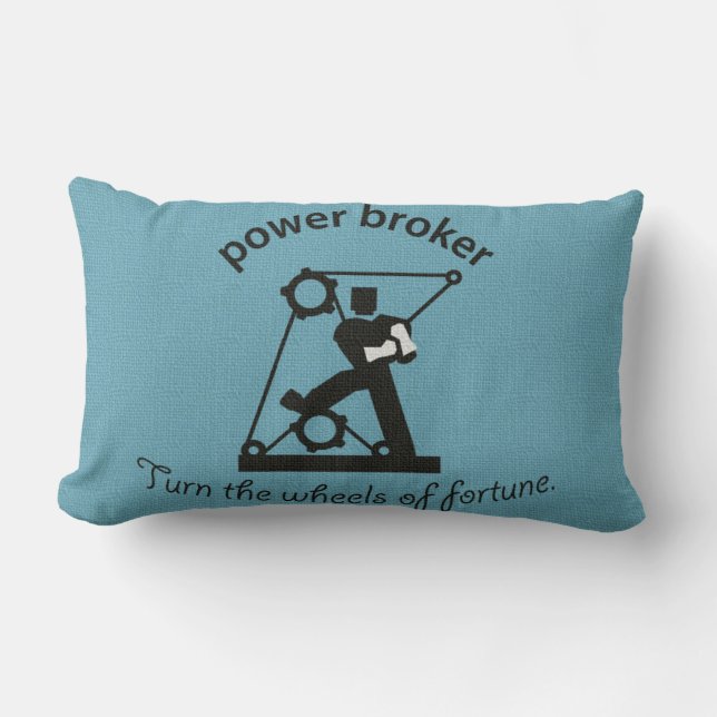 Vintage Power Broker Lumbar Pillow (Front)
