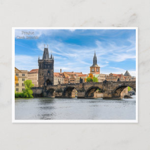 vintage prague Czech Republic République tchèque Postcard