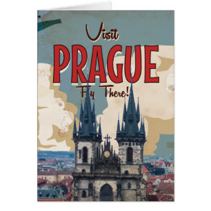 Vintage Prague, Czech Republic Travel Poster