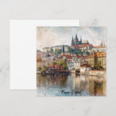Vintage Prague Czechia City Painting  (Front/Back)