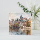 Vintage Prague Czechia City Painting  (Standing Front)