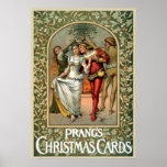 Vintage Prang's Christmas Cards Advertisement Poster<br><div class="desc">A vintage Christmas card advertisement.</div>