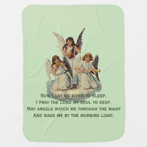 Vintage Prayer Angels Baby Blanket