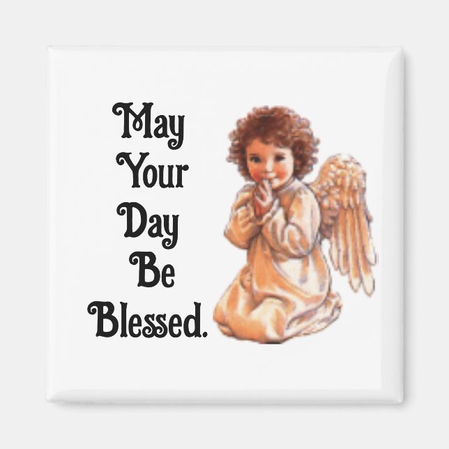 Vintage Praying Angel Magnet (Front)
