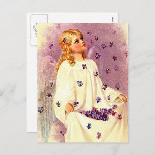 Vintage Praying Angel Religious Easter Holiday Postcard